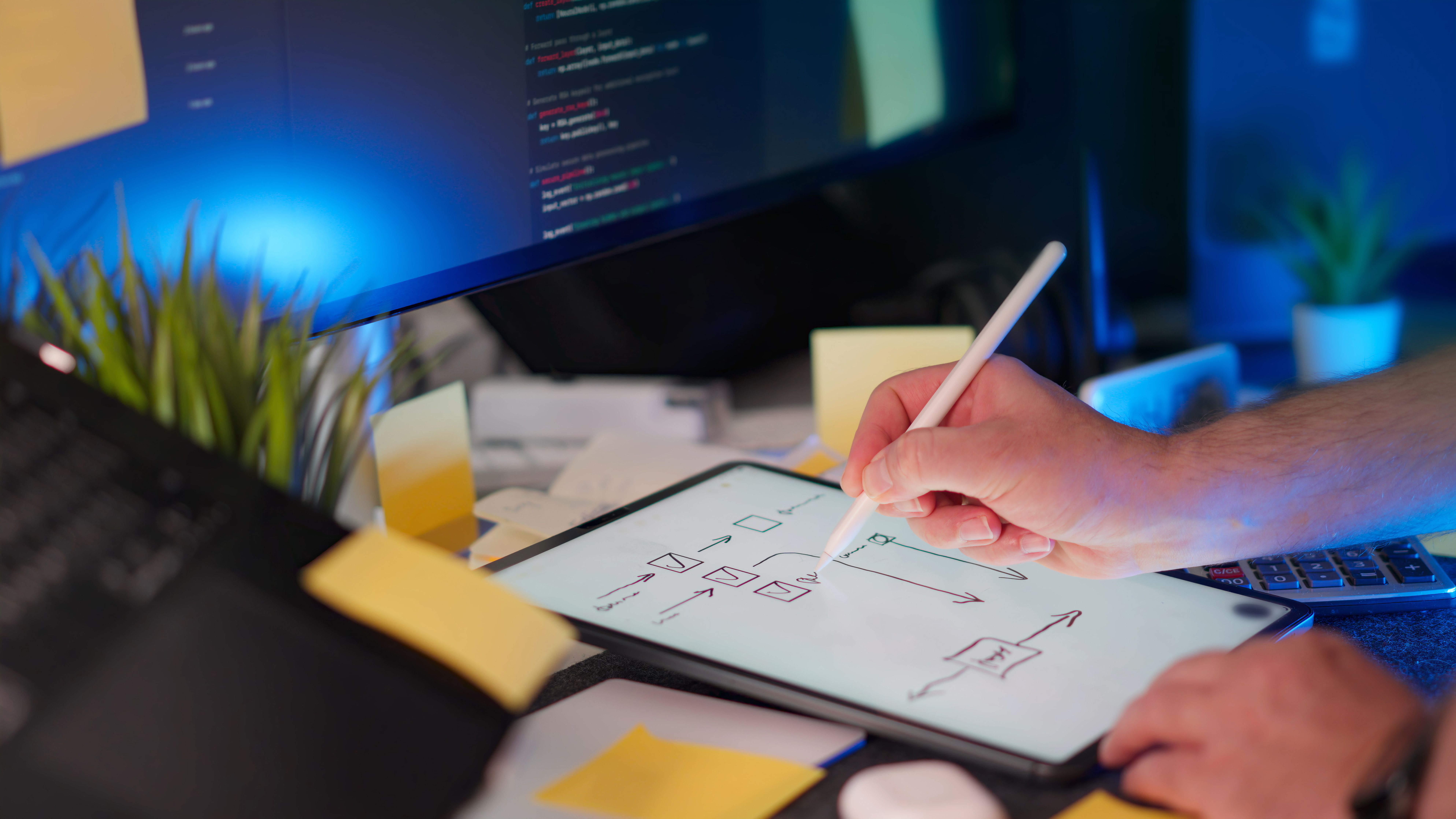 Senior UX strategist at Klyverai reviewing heatmap data and user research findings before design work begins. Replace with a real team photo.