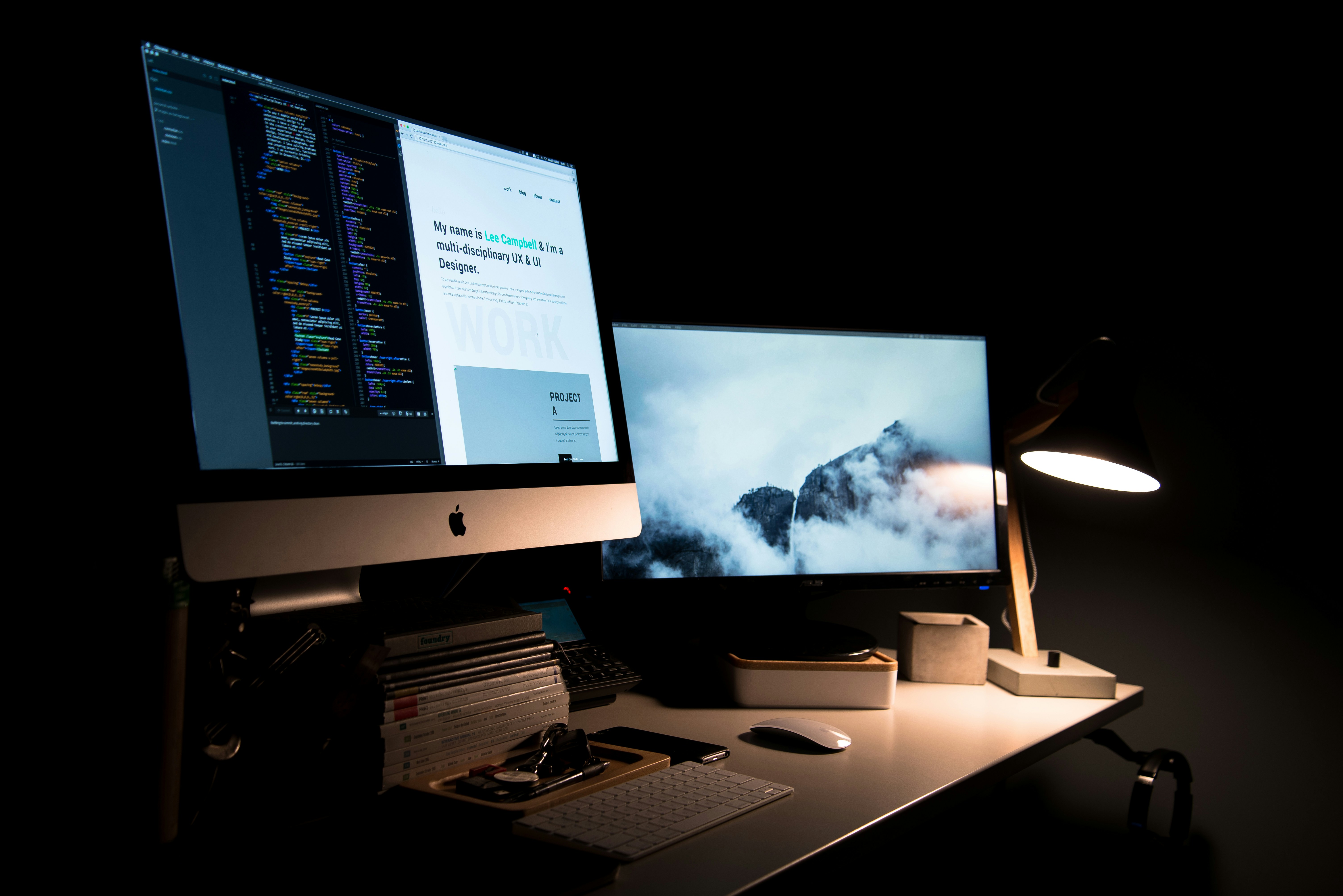 Web development agency showing custom website code, React components, and Next.js web application architecture